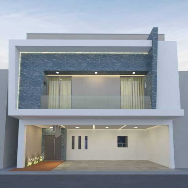 Diseño fachada de casa PV