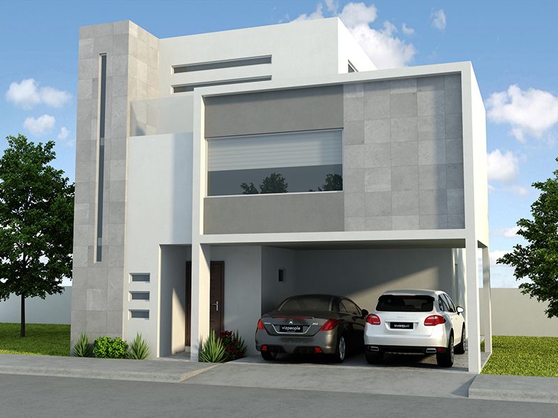 Residencial 3d renders de arquitectura for Casa moderna render