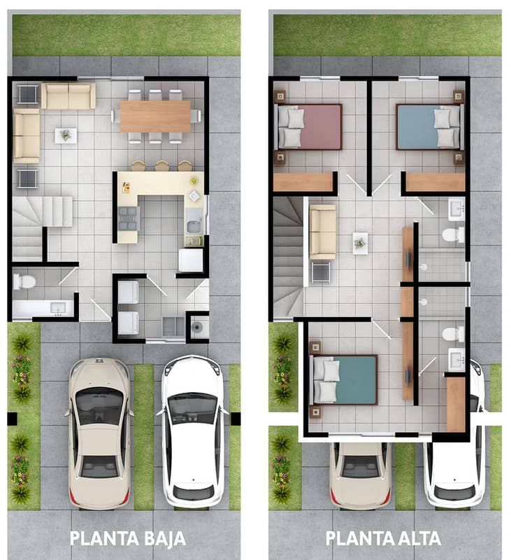 diseñar planos de casas pequeñas en 3d render