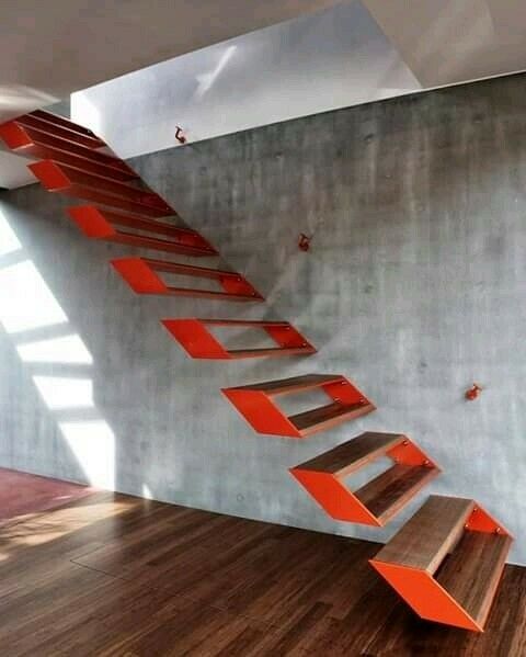 diseño escaleras acero y madera para espacios pequeños