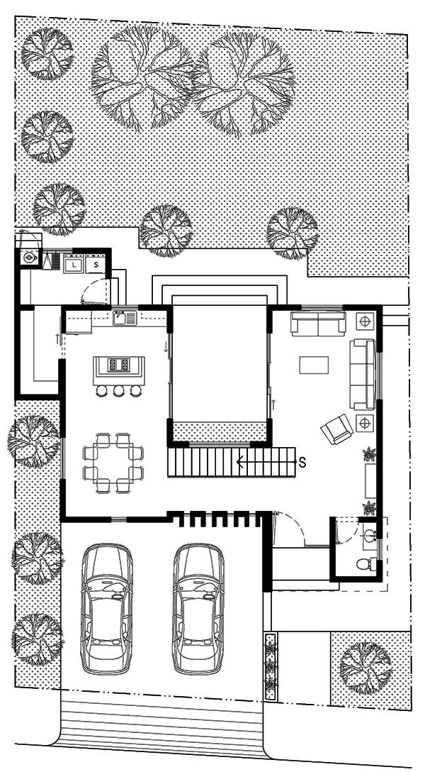 diseño plano casa planta baja