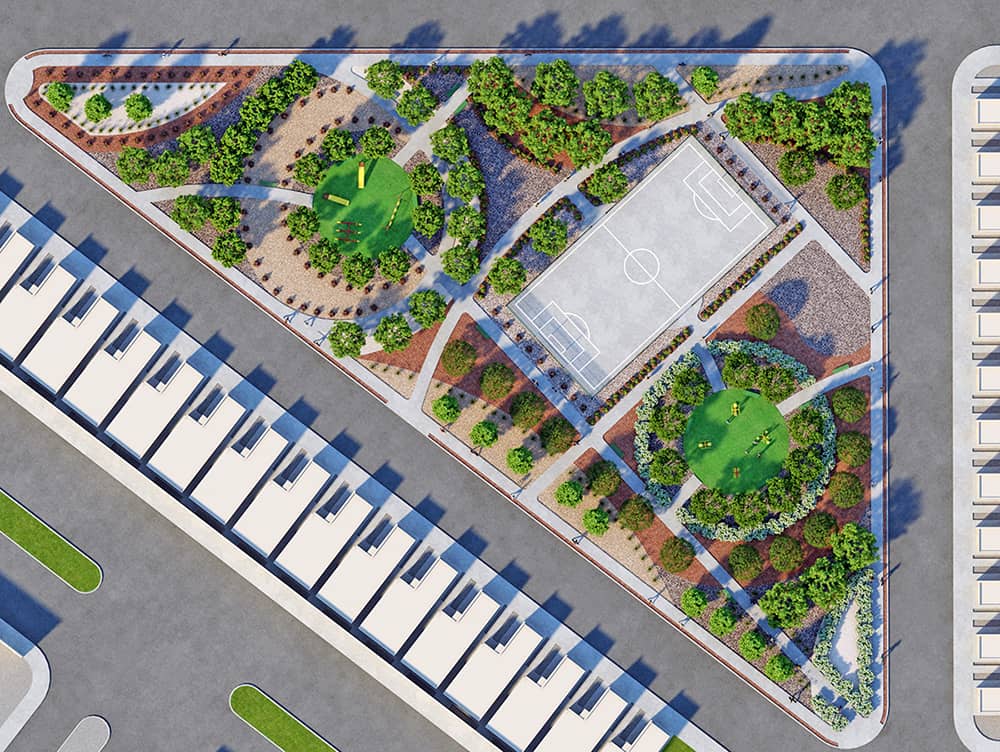 Diseno planos de parques urbanos en 3d planta