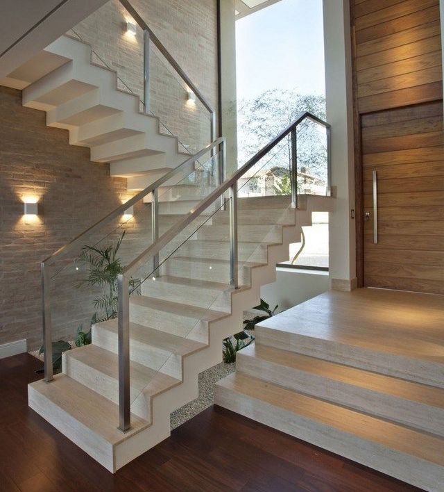 escaleras modernas blancas