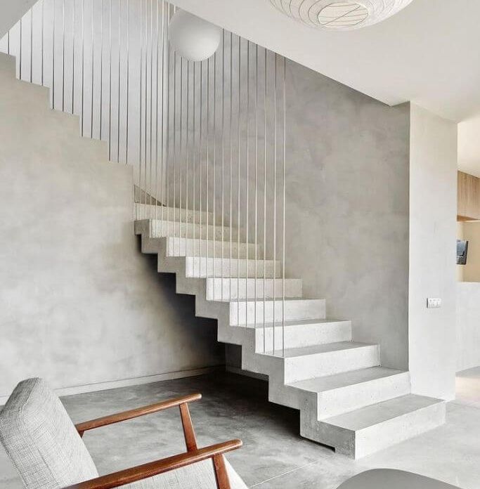 escaleras interiores modernas concreto