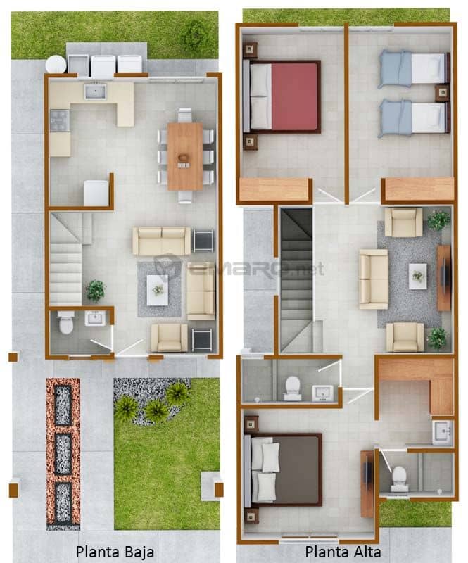 planos diseño de casas 3d renders